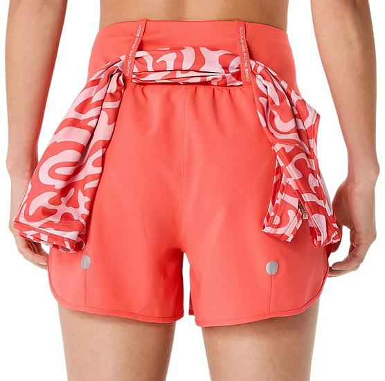 Шорты женские ASICS Road 3.5in Coral Reef - Фото 8 большая