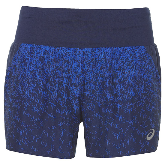 Шорты женские ASICS 3.5IN Short Print Hex Fade Indigo - Фото 1 большая