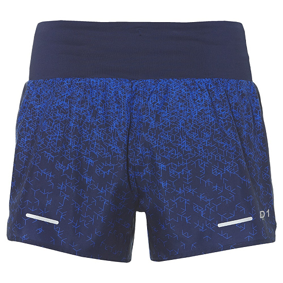 Шорты женские ASICS 3.5IN Short Print Hex Fade Indigo - Фото 2 большая