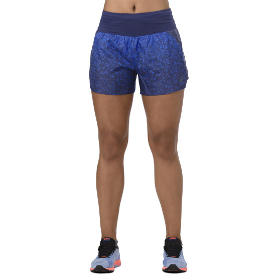 Шорты женские ASICS 3.5IN Short Print Hex Fade Indigo - Фото 5 большая