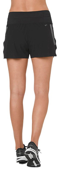 Шорты женские ASICS Metarun Split Short Performance Black - Фото 3 большая