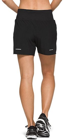 Шорты женские ASICS Road 5.5In Performance Black - Фото 4 большая