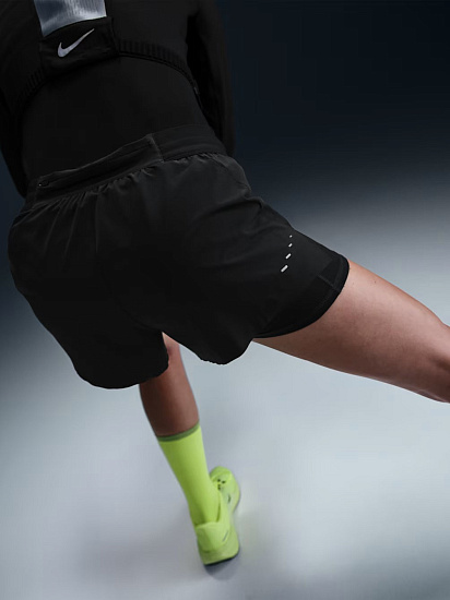 Шорты женские Nike Swift Dri-FIT Mr 2n1 Black/Reflective Silver - Фото 5 большая