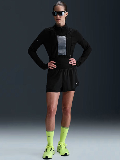 Шорты женские Nike Swift Dri-FIT Mr 2n1 Black/Reflective Silver - Фото 4 большая