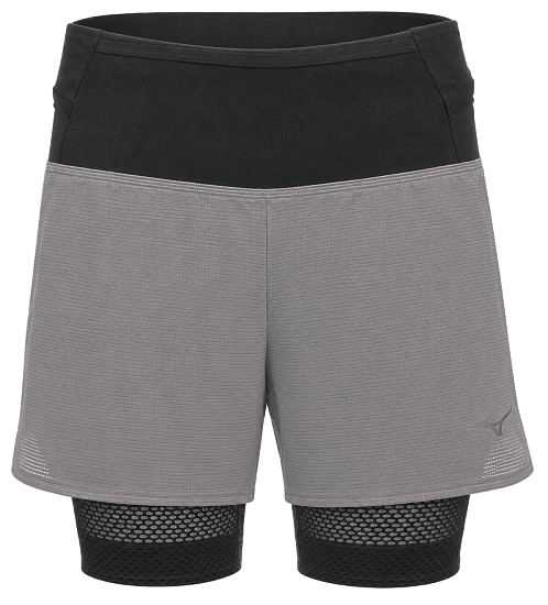Шорты женские Mizuno Trail Multipocket 2In1 Lava Smoke - Фото 1 большая