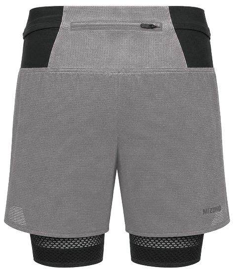 Шорты женские Mizuno Trail Multipocket 2In1 Lava Smoke - Фото 2 большая