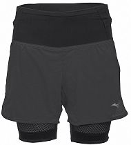 Шорты женские Mizuno Trail Multipocket 2In1 Black