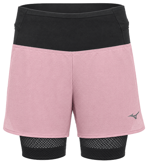 Шорты женские Mizuno Trail Multipocket 2In1 Rose Elegance - Фото 1 большая