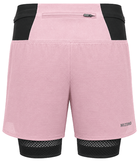 Шорты женские Mizuno Trail Multipocket 2In1 Rose Elegance - Фото 2 большая
