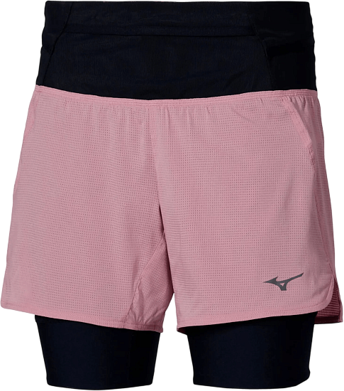 Шорты женские Mizuno Trail Multipocket 2In1 Rose Elegance - Фото 1 большая