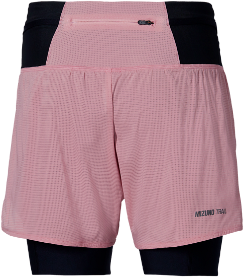 Шорты женские Mizuno Trail Multipocket 2In1 Rose Elegance - Фото 2 большая