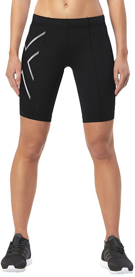 Шорты женские 2XU Core Compression Black/Silver - Фото 1 большая