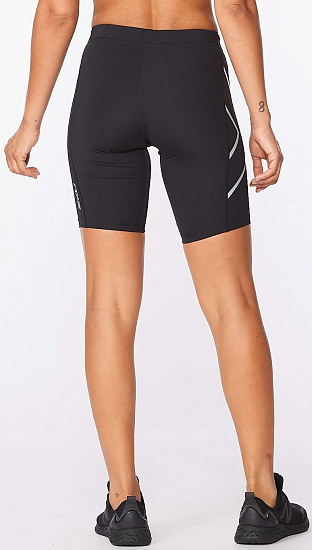 Шорты женские 2XU Core Compression Black/Silver - Фото 5 большая