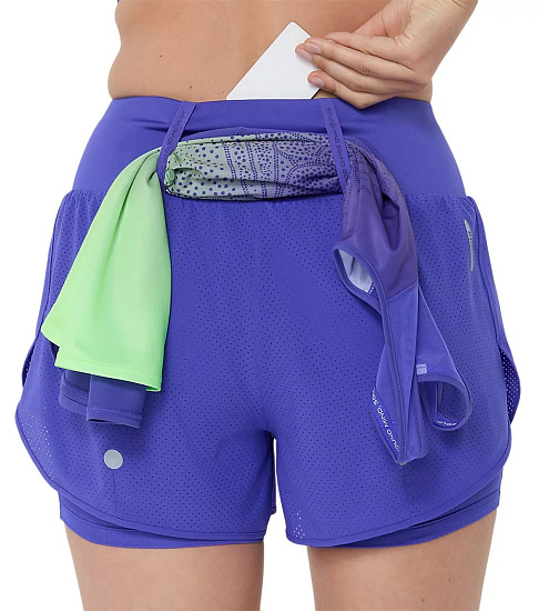 Шорты женские ASICS Road 2n1 3.5In Cobalt Burst/Cobalt - Фото 8 большая