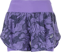Шорты женские ASICS Road All Over Print 2n1
 3.5In Amethyst