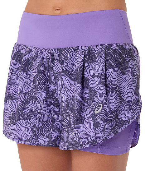 Шорты женские ASICS Road All Over Print 2n1
 3.5In Amethyst - Фото 5 большая