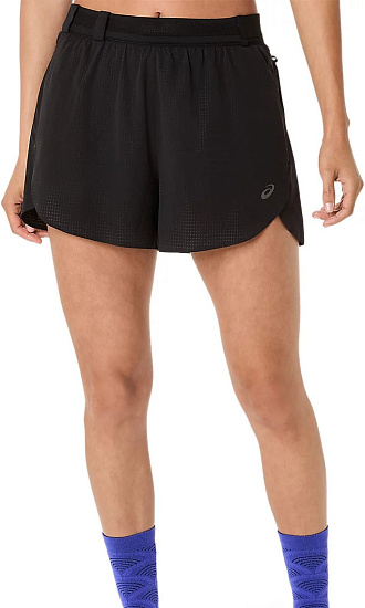 Шорты женские ASICS Metarun Split Performance Black - Фото 2 большая