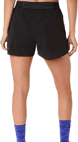 Шорты женские ASICS Metarun Split Performance Black - Фото 3 большая