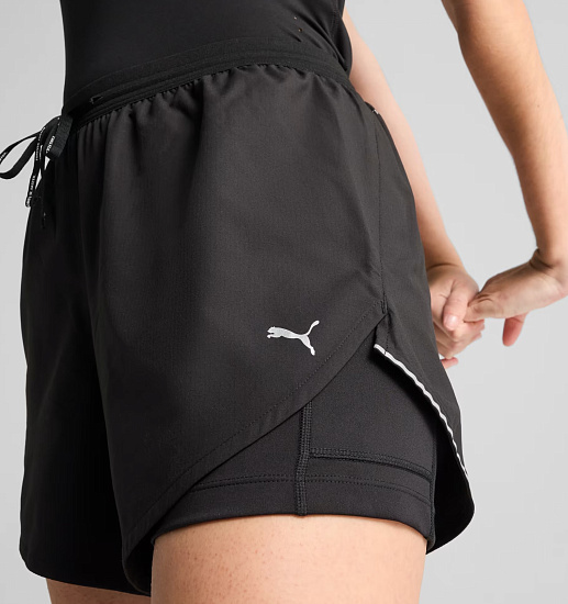 Шорты женские Puma Everyday Ultraweave 2in1 4 Black - Фото 4 большая