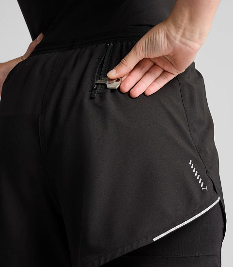 Шорты женские Puma Everyday Ultraweave 2in1 4 Black - Фото 7 большая
