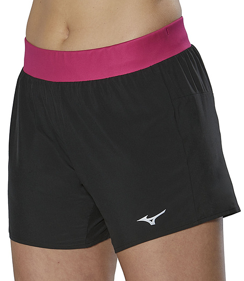 Шорты женские Mizuno Alpha 4.5 черный/розовый - Фото 3 большая