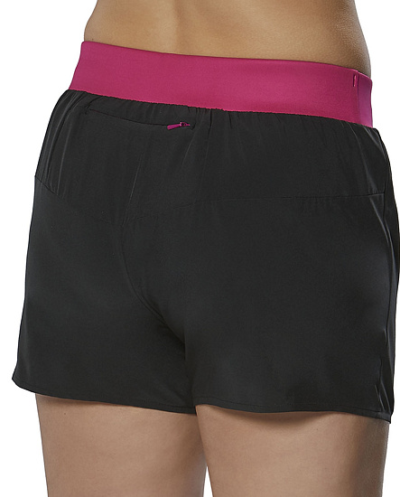 Шорты женские Mizuno Alpha 4.5 черный/розовый - Фото 4 большая