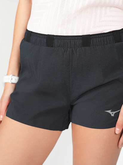 Шорты женские Mizuno Tech Light Split 3.5 Black - Фото 8 большая