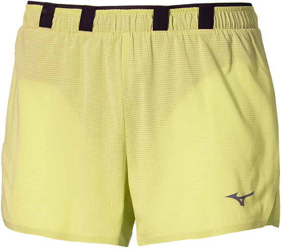 Шорты женские Mizuno Tech Light Split 3.5 Lightning Yellow - Фото 1 большая