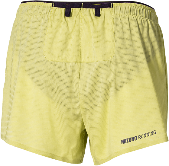 Шорты женские Mizuno Tech Light Split 3.5 Lightning Yellow - Фото 2 большая