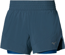 Шорты женские Mizuno Active 2In1 4.5 Larkspur