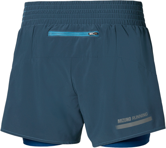 Шорты женские Mizuno Active 2In1 4.5 Larkspur - Фото 2 большая