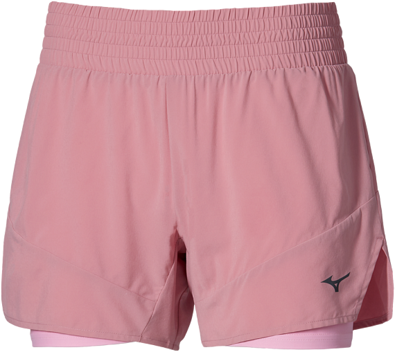 Шорты женские Mizuno Active 2In1 4.5 Rose Elegance - Фото 1 большая
