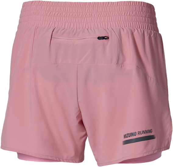 Шорты женские Mizuno Active 2In1 4.5 Rose Elegance - Фото 2 большая