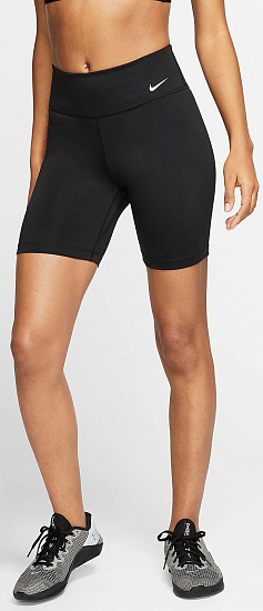 Шорты женские Nike One 7 Black/White - Фото 2 большая