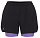 Шорты женские Nordski 2in1 Road Black/Lavender - Фото 1 малая