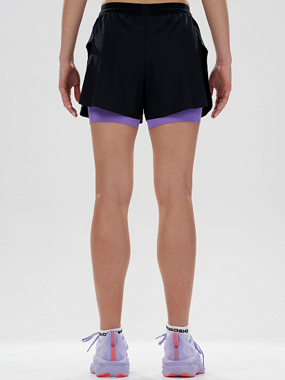 Шорты женские Nordski 2in1 Road Black/Lavender - Фото 3 большая