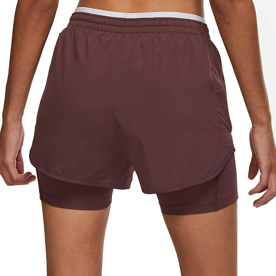 Шорты женские Nike Tempo Luxe Dark Wine/Venice/Reflective Silver - Фото 2 большая