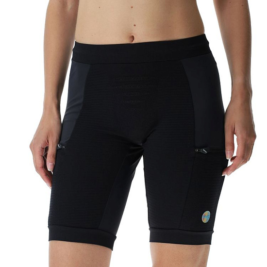 Шорты женские UYN Strides Running Ow Black/Black - Фото 3 большая