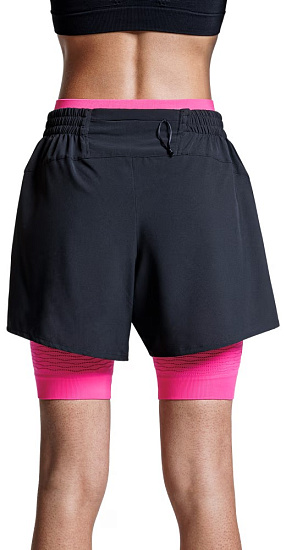 Шорты женские X-Bionic Effektor 2In1 Black/Neo Pink - Фото 7 большая