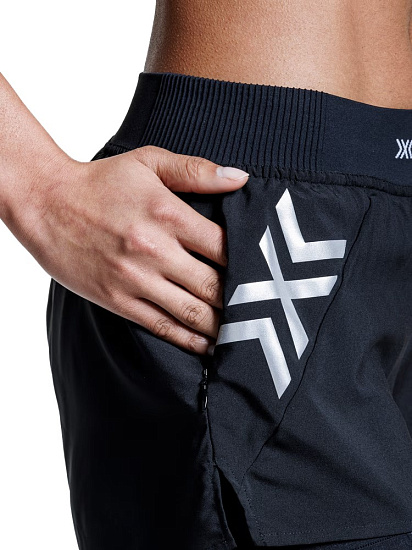 Шорты женские X-Bionic Twyce Race 2In1 Black/X Black - Фото 5 большая