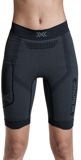 Шорты женские X-Bionic Xceed Run Black/Rhino Grey - Фото 3 большая