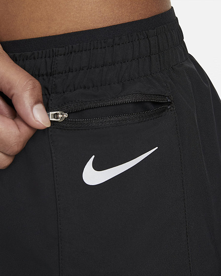 Шорты женские Nike Tempo Luxe 3in Black/Reflective Silver - Фото 7 большая