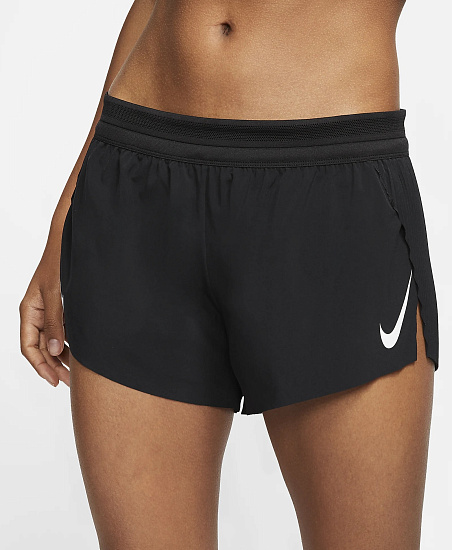Шорты женские Nike Aeroswift Black/White - Фото 4 большая
