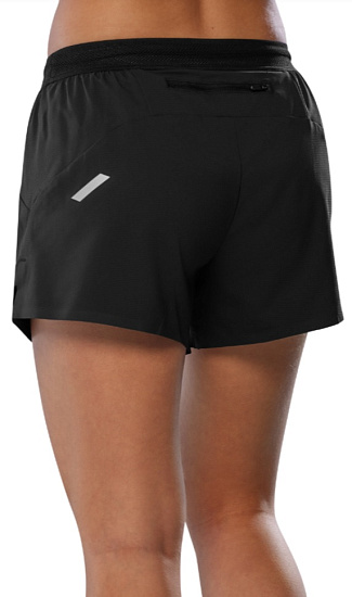 Шорты женские Mizuno Tech Light Split 3.5 Black - Фото 3 большая