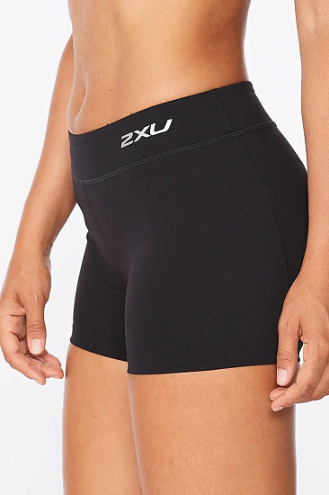Шорты женские 2XU Form Mid-Rise Compression 4 Inch BLK/SIL - Фото 6 большая