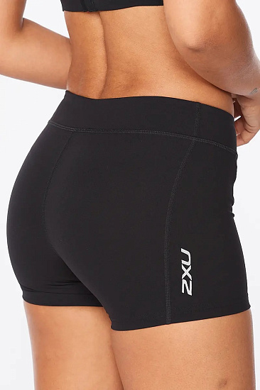 Шорты женские 2XU Form Mid-Rise Compression 4 Inch BLK/SIL - Фото 7 большая