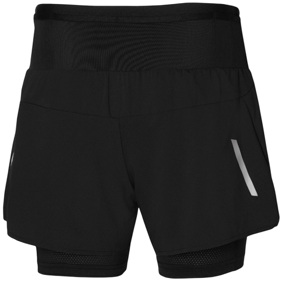 Шорты женские Mizuno Trail ER 2in1 Black - Фото 2 большая