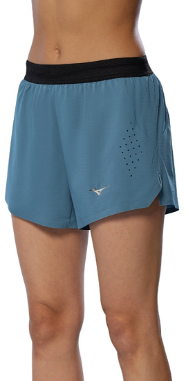 Шорты женские Mizuno Tech Light Split 3.5 Citadel - Фото 3 большая