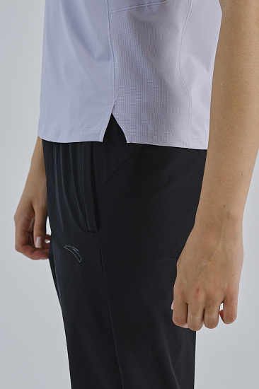 Футболка женская Anta Advanced Running Light Purplish Grey - Фото 4 большая