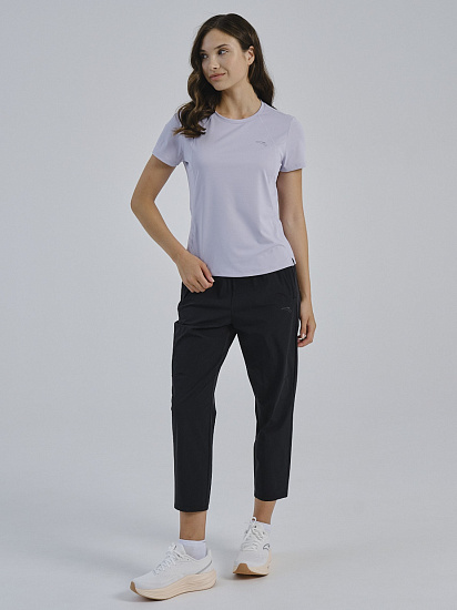 Футболка женская Anta Advanced Running Light Purplish Grey - Фото 7 большая